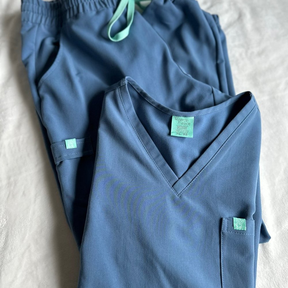 Garde Malade Scrub Set - Bleu - Picture 4 of 6